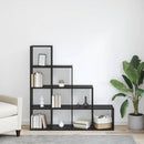 vidaXL Szobaelválasztó könyvespolc Musta tammi 131,5 x 29 x 131,5 cm