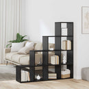 vidaXL Szobaelválasztó könyvespolc Fekete tölgy 131,5 x 29 x 131,5 cm