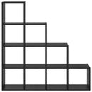 vidaXL Szobaelválasztó könyvespolc Musta tammi 131,5 x 29 x 131,5 cm