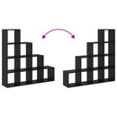 vidaXL Szobaelválasztó könyvespolc Musta tammi 131,5 x 29 x 131,5 cm