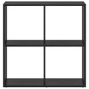 vidaXL Könyvespolc Fekete 69,5 x 29 x 69,5 cm Faanyag