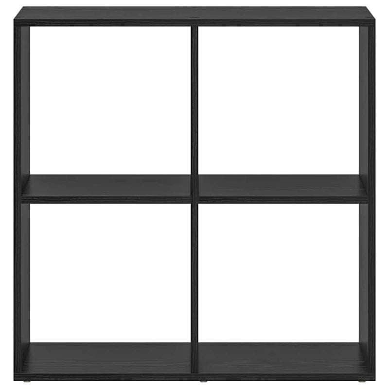 vidaXL Könyvespolc Fekete 69,5 x 29 x 69,5 cm Faanyag