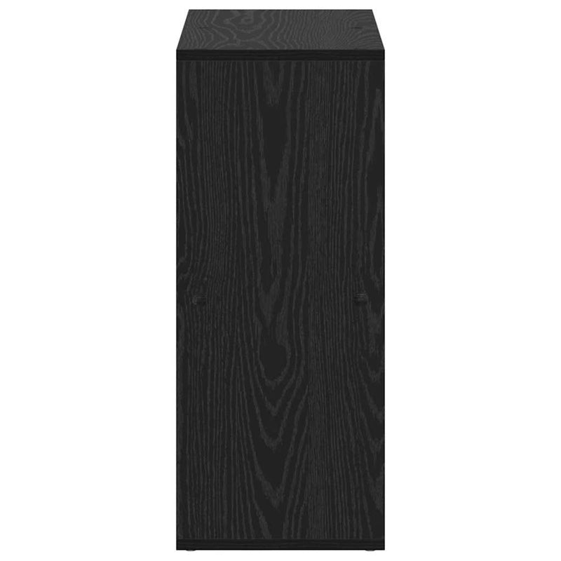 vidaXL Könyvespolc Fekete 69,5 x 29 x 69,5 cm Faanyag