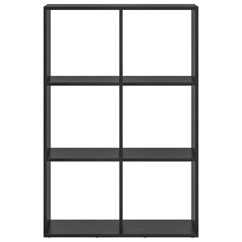 vidaXL Könyvespolc Fekete 69,5 x 29 x 103,5 cm Faanyag