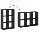 vidaXL Könyvespolc Fekete 69,5 x 29 x 103,5 cm Faanyag