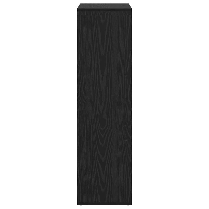 vidaXL Könyvespolc Fekete 69,5 x 29 x 103,5 cm Faanyag