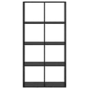 vidaXL Könyvespolc Fekete 69,5 x 29 x 137,5 cm Faanyag