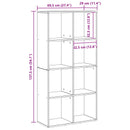 vidaXL Könyvespolc Fekete tölgy 69,5 x 29 x 137,5 cm Faanyag
