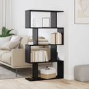vidaXL Könyvespolc Fekete tölgy 70 x 24 x 129 cm Faanyag
