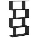 vidaXL Könyvespolc Fekete 70 x 24 x 129 cm Faanyag