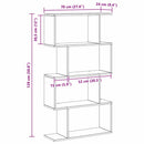 vidaXL Könyvespolc Fekete 70 x 24 x 129 cm Faanyag
