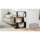 vidaXL Könyvespolc Fekete tölgy 70 x 24 x 97 cm Faanyag