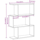 vidaXL Könyvespolc Szürke 70 x 14 x 97 cm Faanyag