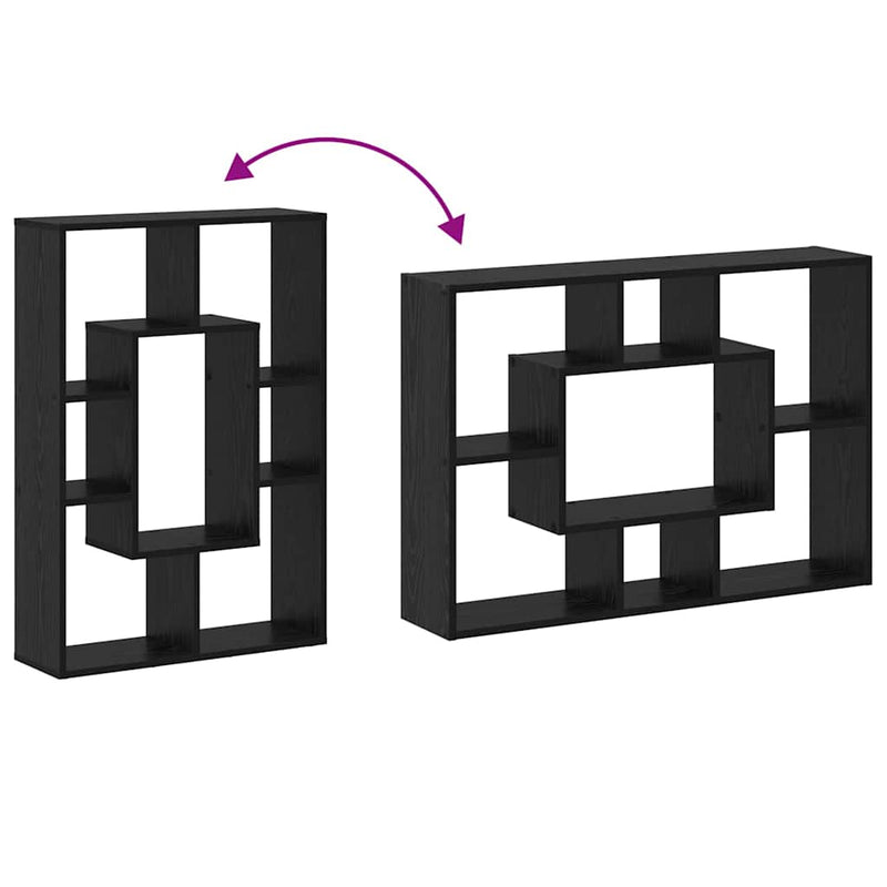 vidaXL Könyvszekrény Musta tammi 63 x 20 x 90 cm Faanyag