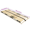 vidaXL Lécalap Barna 70 x 190 cm Tömör bükkfa
