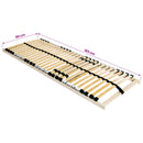 vidaXL Lécalap Barna 80 x 190 cm Tömör bükkfa