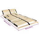 vidaXL Lécalap Barna 90 x 190 cm Tömör bükkfa