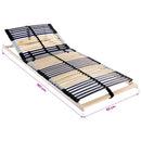vidaXL Lécalap Barna 80 x 190 cm Tömör bükkfa