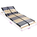 vidaXL Lécalap Barna 90 x 190 cm Tömör bükkfa