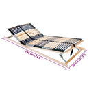 vidaXL Lécalap Barna 80 x 190 cm Tömör bükkfa