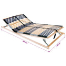 vidaXL Lécalap Barna 140 x 190 cm Tömör bükkfa
