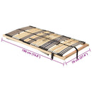 vidaXL Lécalap Barna 70 x 190 cm Tömör bükkfa