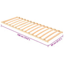 vidaXL Lécalap Barna 80 x 190 cm Tömör bükkfa