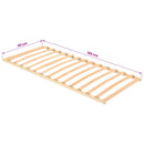 vidaXL Lécalap Barna 90 x 190 cm Tömör bükkfa