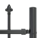 vidaXL Kerti Kerítés Szürke 115 cm Porszórt Acél