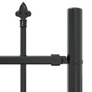 vidaXL Kerti Kerítés Szürke 140 cm Porszórt Acél