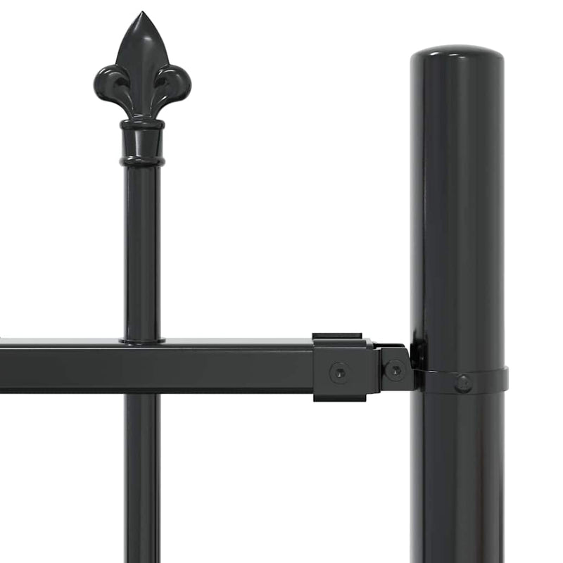 vidaXL Kerti Kerítés Szürke 140 cm Porszórt Acél