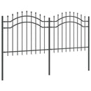 vidaXL Kerti Kerítés Szürke 140 cm Porszórt Acél