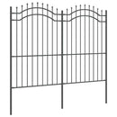 vidaXL Kerti Kerítés Szürke 215 cm Porszórt Acél