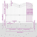 vidaXL Kerti Kerítés Szürke 215 cm Porszórt Acél