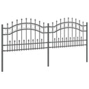 vidaXL Kerti Kerítés KAMPEN 240 x 118 cm Mesh Porszórt Acél Szürke