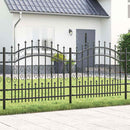 vidaXL Kerti Kerítés Szürke 140 cm Porszórt Acél