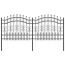 vidaXL Kerti Kerítés KAMPEN 240 x 140 cm Mesh Porszórt Acél Szürke