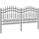 vidaXL Kerti Kerítés KAMPEN 240 x 140 cm Mesh Porszórt Acél Szürke