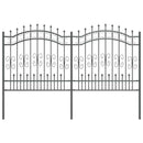 vidaXL Kerti Kerítés Szürke 165 cm Porszórt Acél