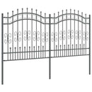 vidaXL Kerti Kerítés KAMPEN 240 x 166 cm Mesh Porszórt Acél Szürke