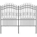 vidaXL Kerti Kerítés Szürke 190 cm Porszórt Acél