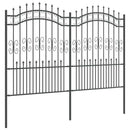 vidaXL Kerti Kerítés Szürke 190 cm Porszórt Acél