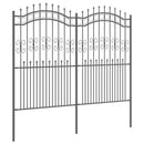 vidaXL Kerti Kerítés KAMPEN 240 x 228 cm Mesh Porszórt Acél Szürke