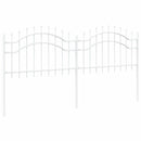 vidaXL Kerti Kerítés Fehér 115 cm Porszórt Acél
