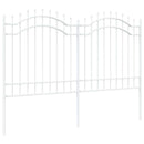 vidaXL Kerti Kerítés Fehér 165 cm Porszórt Acél