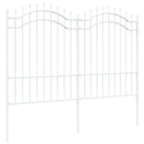 vidaXL Kerti Kerítés Fehér 190 cm Porszórt Acél