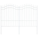 vidaXL Kerti Kerítés Fehér 190 cm Porszórt Acél