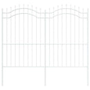 vidaXL Kerti Kerítés Fehér 215 cm Porszórt Acél