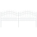 vidaXL Kerti Kerítés Fehér 115 cm Porszórt Acél