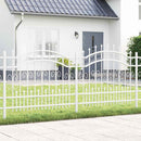 vidaXL Kerti Kerítés KAMPEN 240 x 140 cm Mesh Porszórt Acél Fehér
